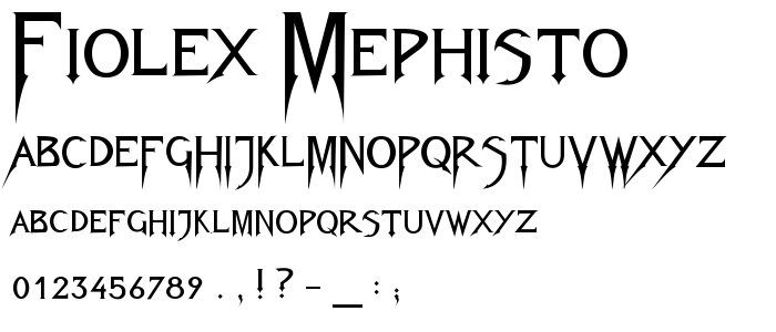 Fiolex Mephisto font